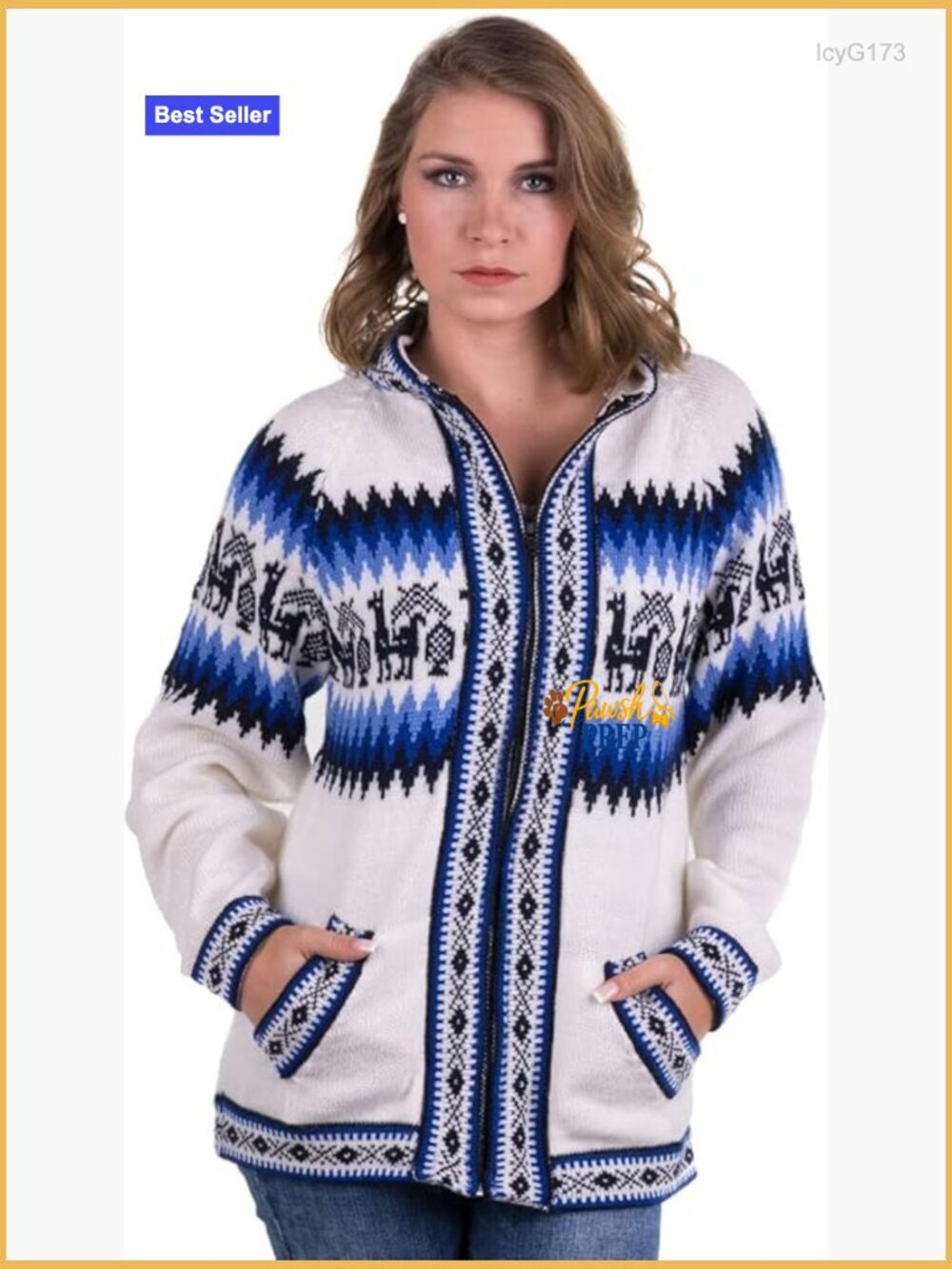Hooded Knit Alpaca Wool Cardigan Sweater Lightweight Fall Winter